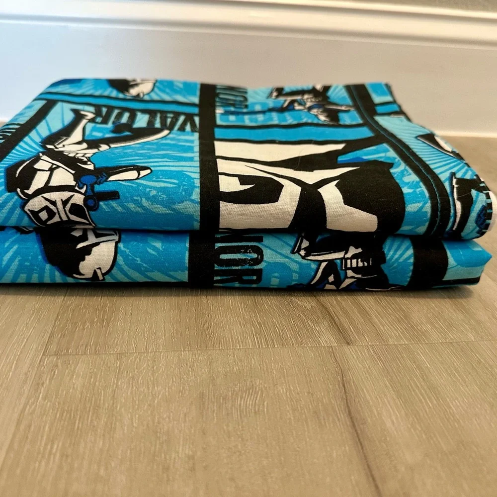 NWOT Star Wars Curtains Drapes 2 Panels Tiebacks StormTroopers print 42